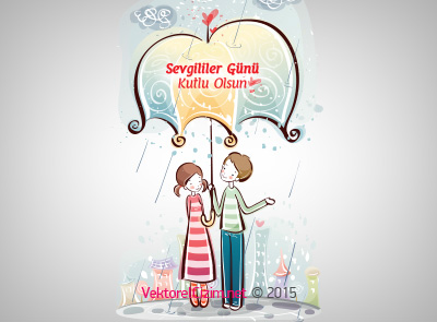 Yağmurda Yürüyen Sevgililer